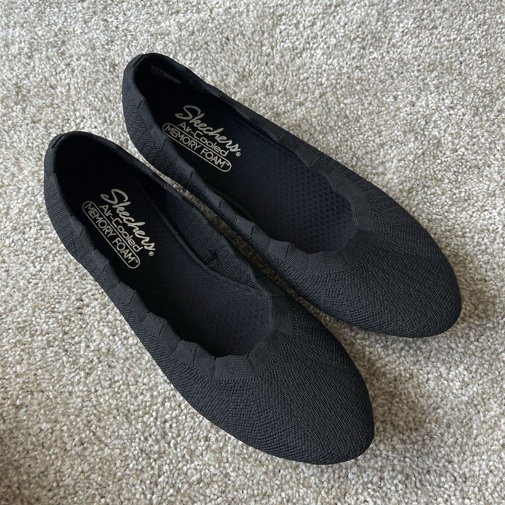 Skechers Ballet Flats Women's 10 Slip On Stretch Knit Memory Foam Shoes Loafers - Picture 10 of 11